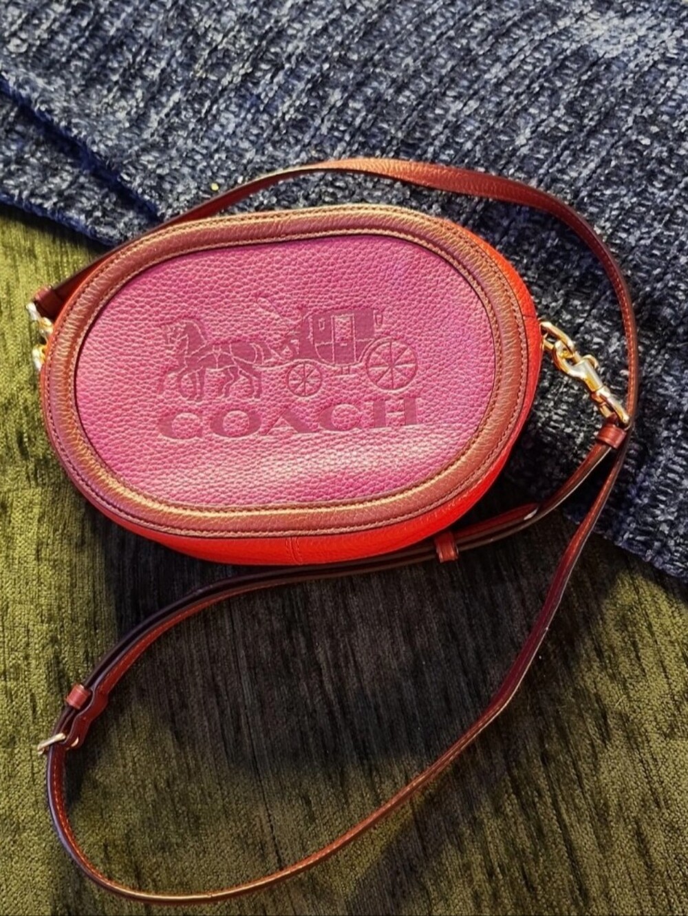 COACH Camera Bag Colorblock Leather Crossbody Bag - Picture 8 of 13